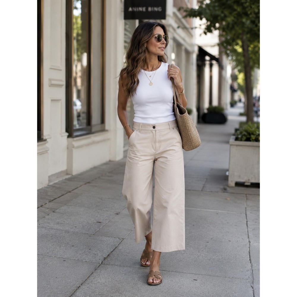 Lululemon City Sleek Athleisure Wide Leg Casual Pant Womens Sz 33 Beige‎
